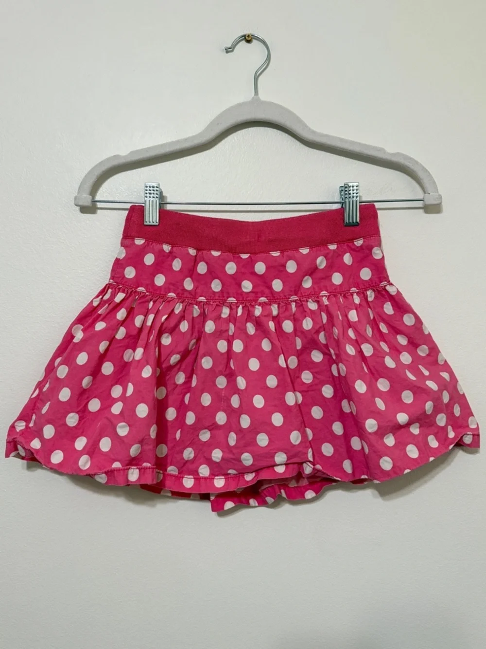 Mini Boden Girl’s Pink Polka Dot Skirt Size 7-8